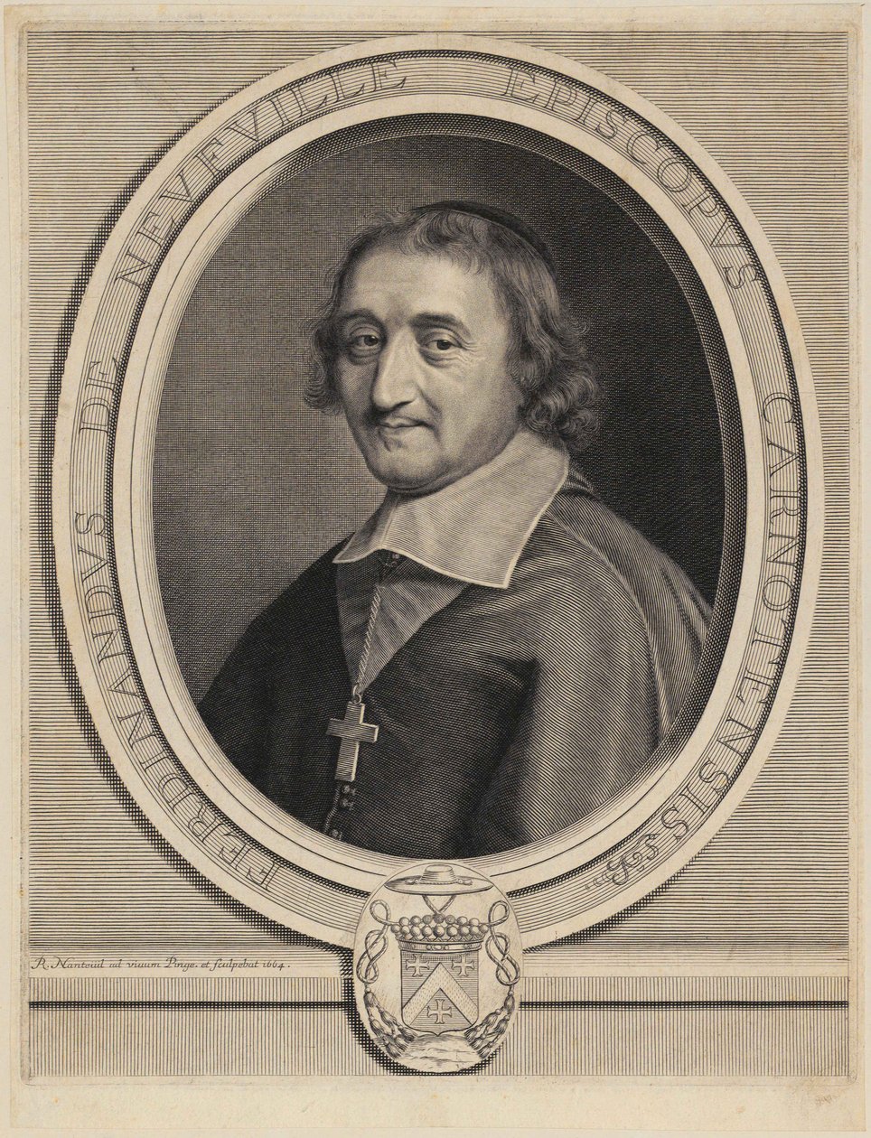 Portrét Ferdinanda de Neufville de Villeroy od Robert Nanteuil