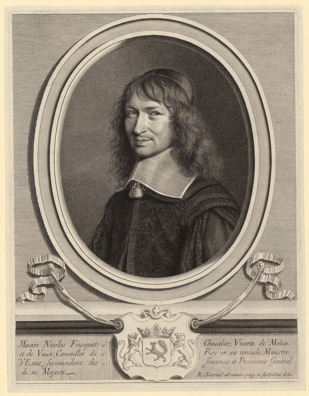 Portrét Nicolase Fouqueta od Robert Nanteuil