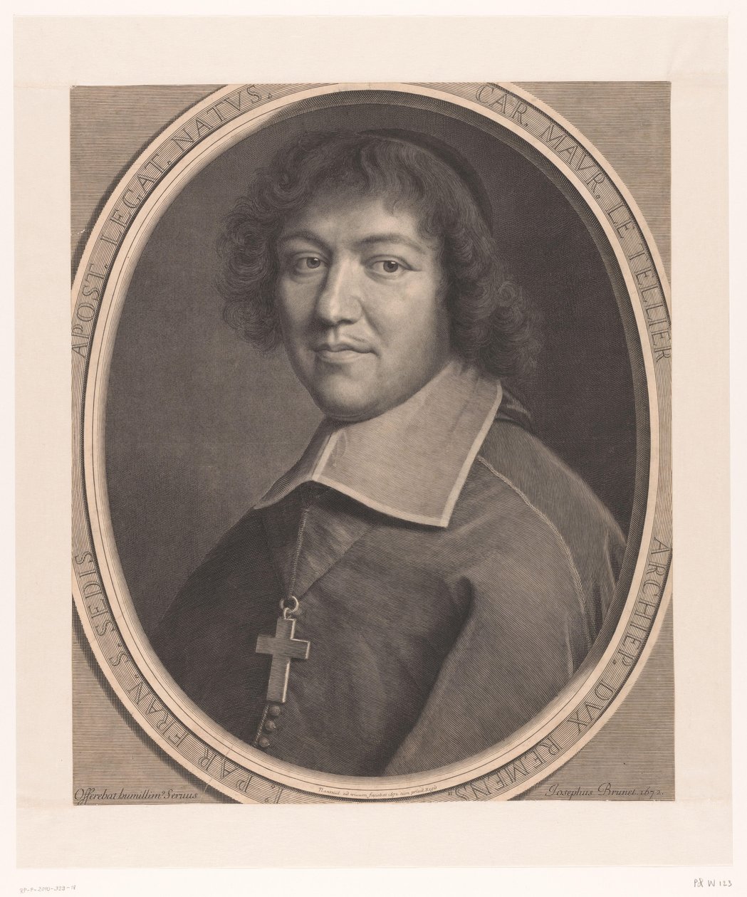 Portrét Charles-Maurice Le Tellier Protože. Maur. Le Tellier (...) (název na objektu) od Robert Nanteuil