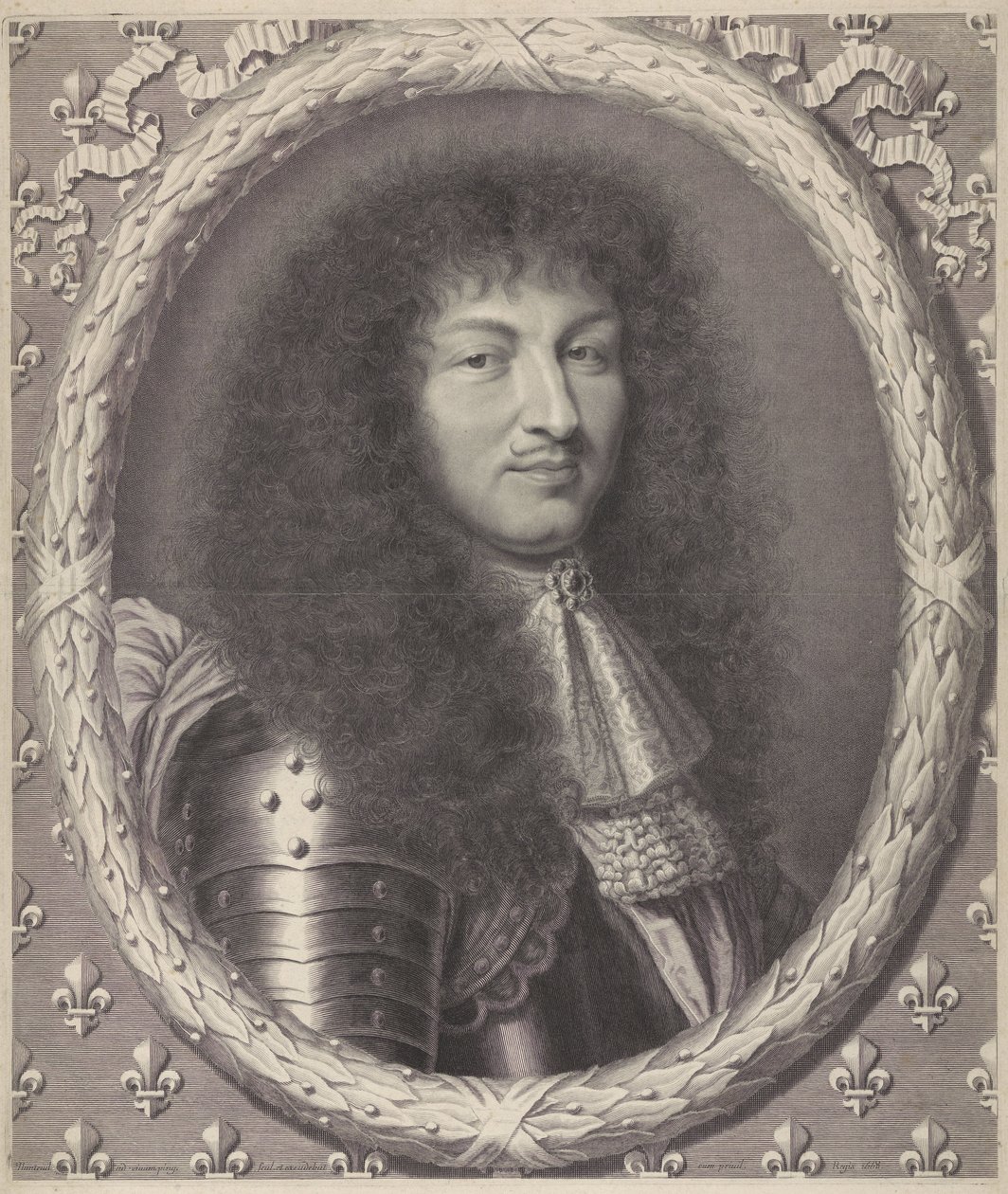 Portrét francouzského krále Ludvíka XIV od Robert Nanteuil