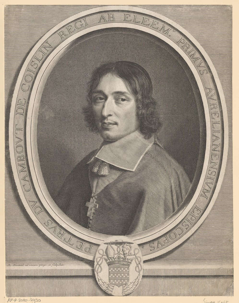 Portrét Pierra de Cambout de Coislin od Robert Nanteuil