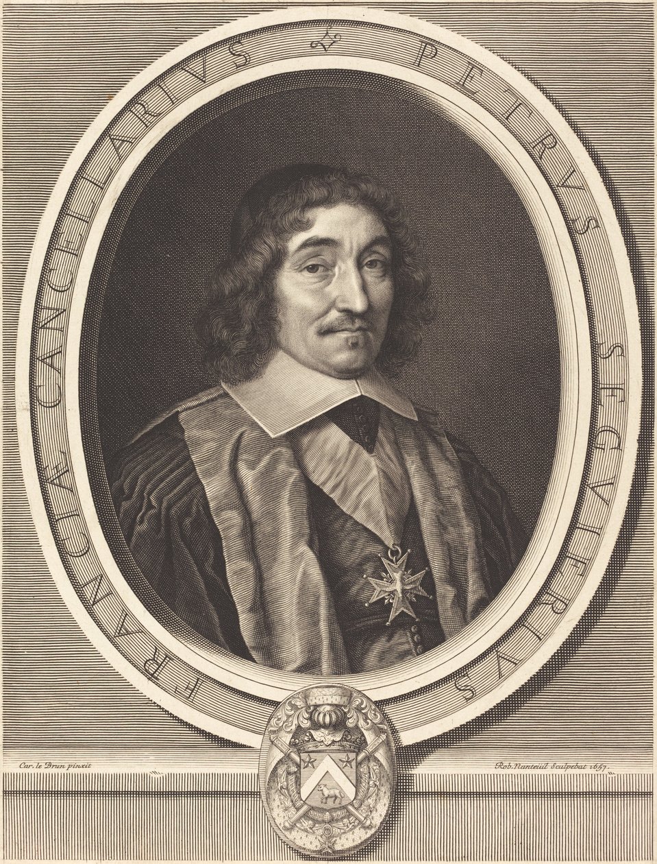 Kancléř Pierre Seguier od Robert Nanteuil after Charles Le Brun