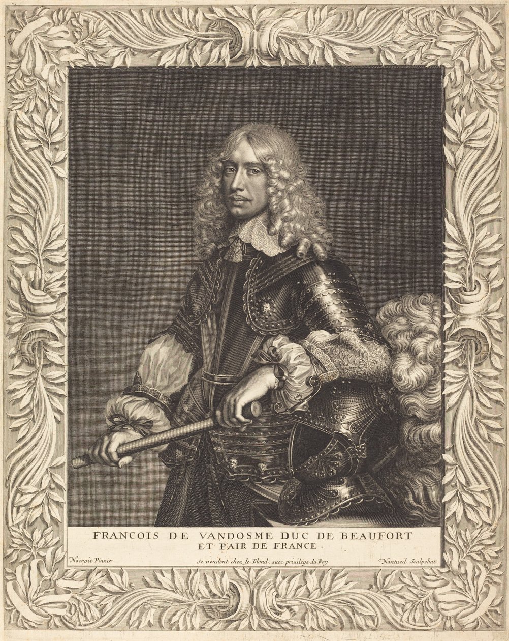 Francois, vévoda z Beaufortu od Robert Nanteuil after Jean Nocret