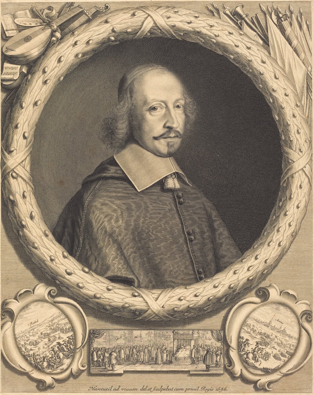 kardinál Jules Mazarin od Robert Nanteuil and Israël Silvestre