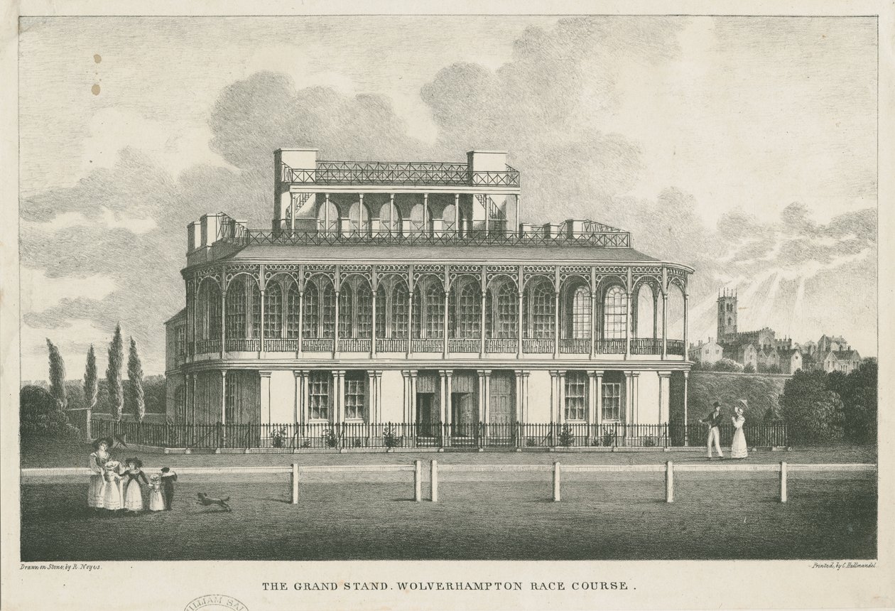 Wolverhampton – Grand Stand at Race Course: litografie, nd [polovina 19. století] od Robert Noyes