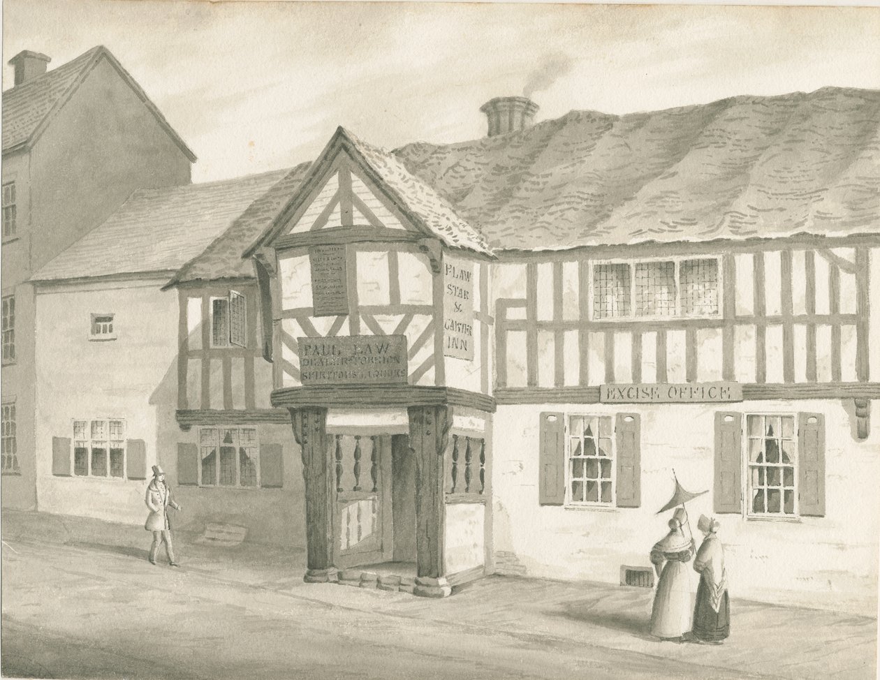 Wolverhampton - Kostel svatého Petra: sépiová kresba, 1837 od Robert Noyes