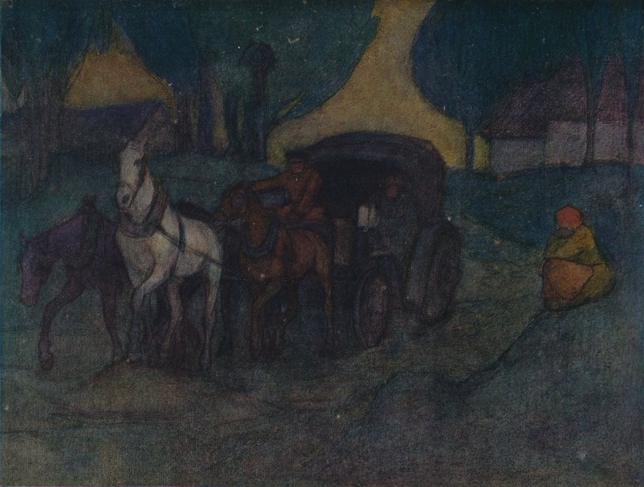 Venkovská cesta v Polsku, c1901, 1905 od Robert Polhill Bevan