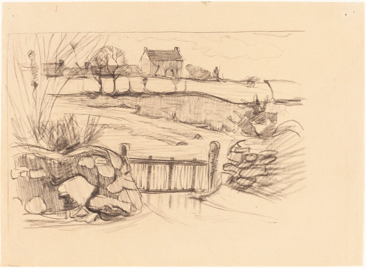 Brána k farmě, Pont-Aven od Robert Polhill Bevan