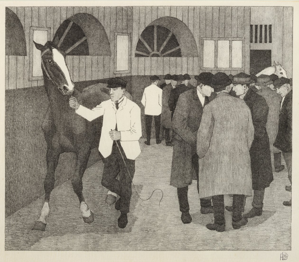 Obchodníci s koňmi v Barbicanu, 1921 od Robert Polhill Bevan