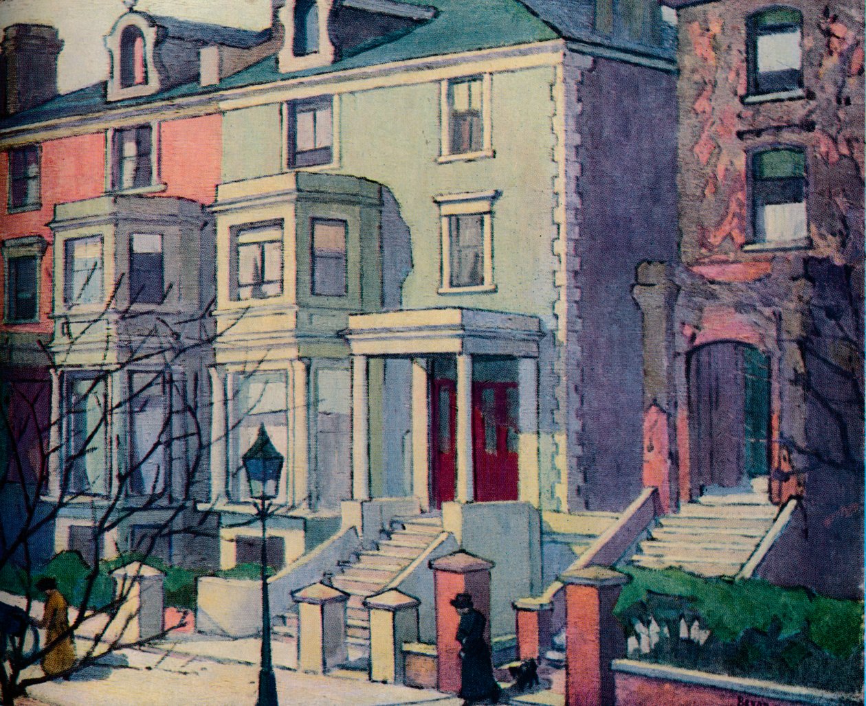 Domy v Sunlight, Hampstead, c20. století od Robert Polhill Bevan