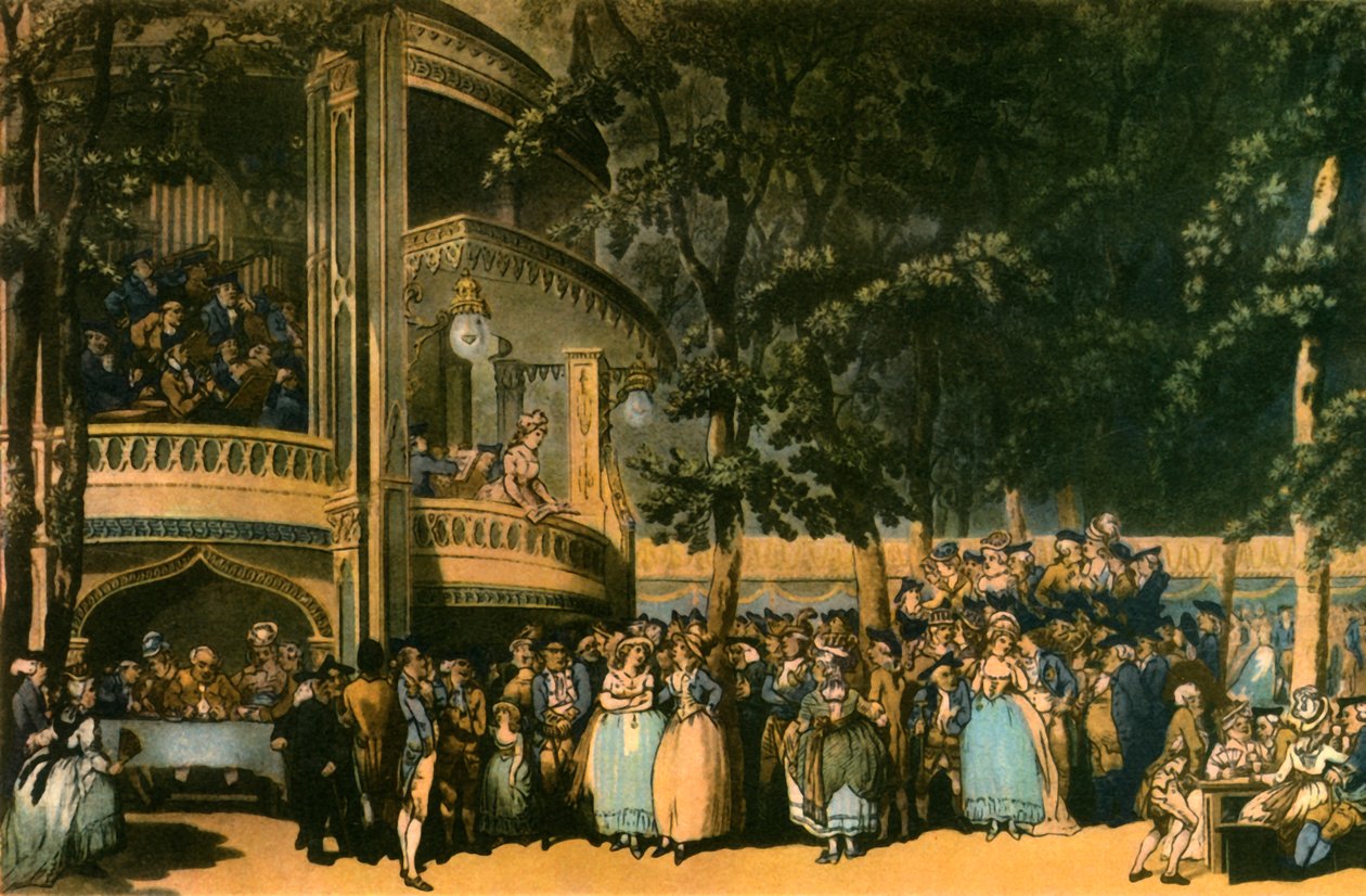 Vauxhall Gardens, Lambeth, c1785, 1942 od Robert Pollard