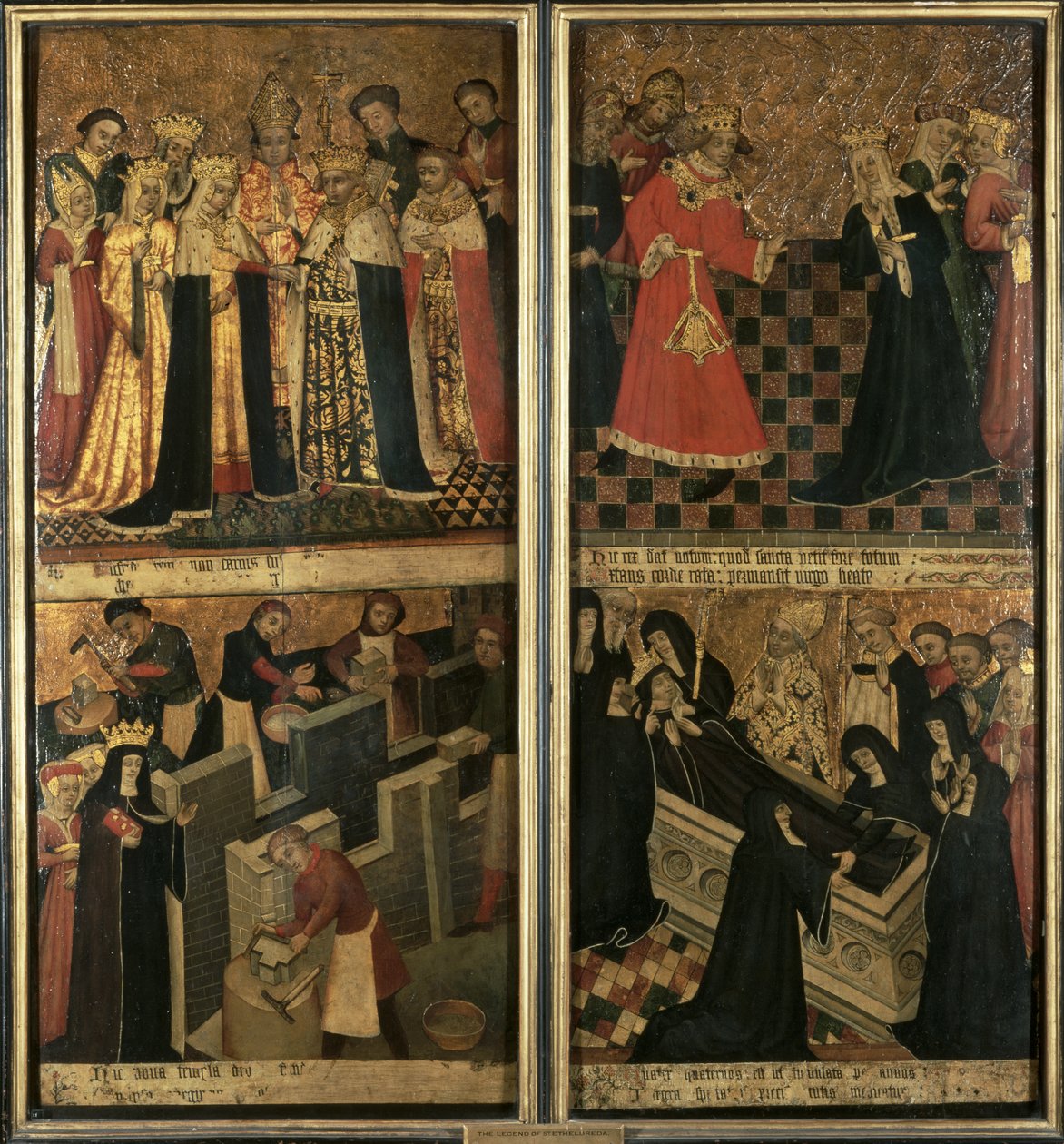 St.Etheldreda, abatyše z Ely, kolem roku 1455 (olej na panelu) od Robert Pygot