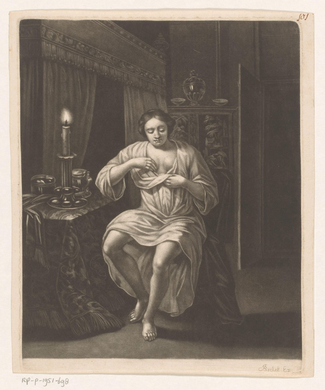 pečující žena od Robert Robinson (attributed to)
