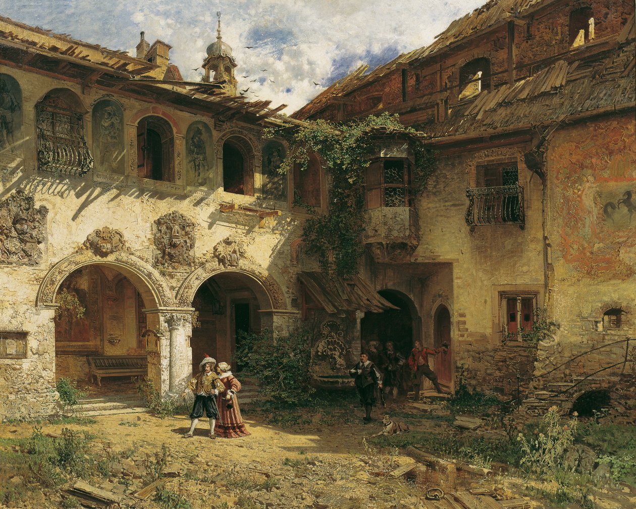 Nádvoří Fürstenburg v Burgusio od Robert Russ