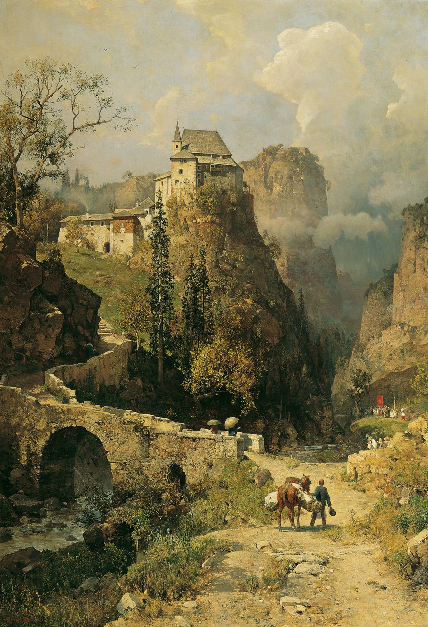 Soutěska a poustevna San Romedio poblíž Val di Non od Robert Russ