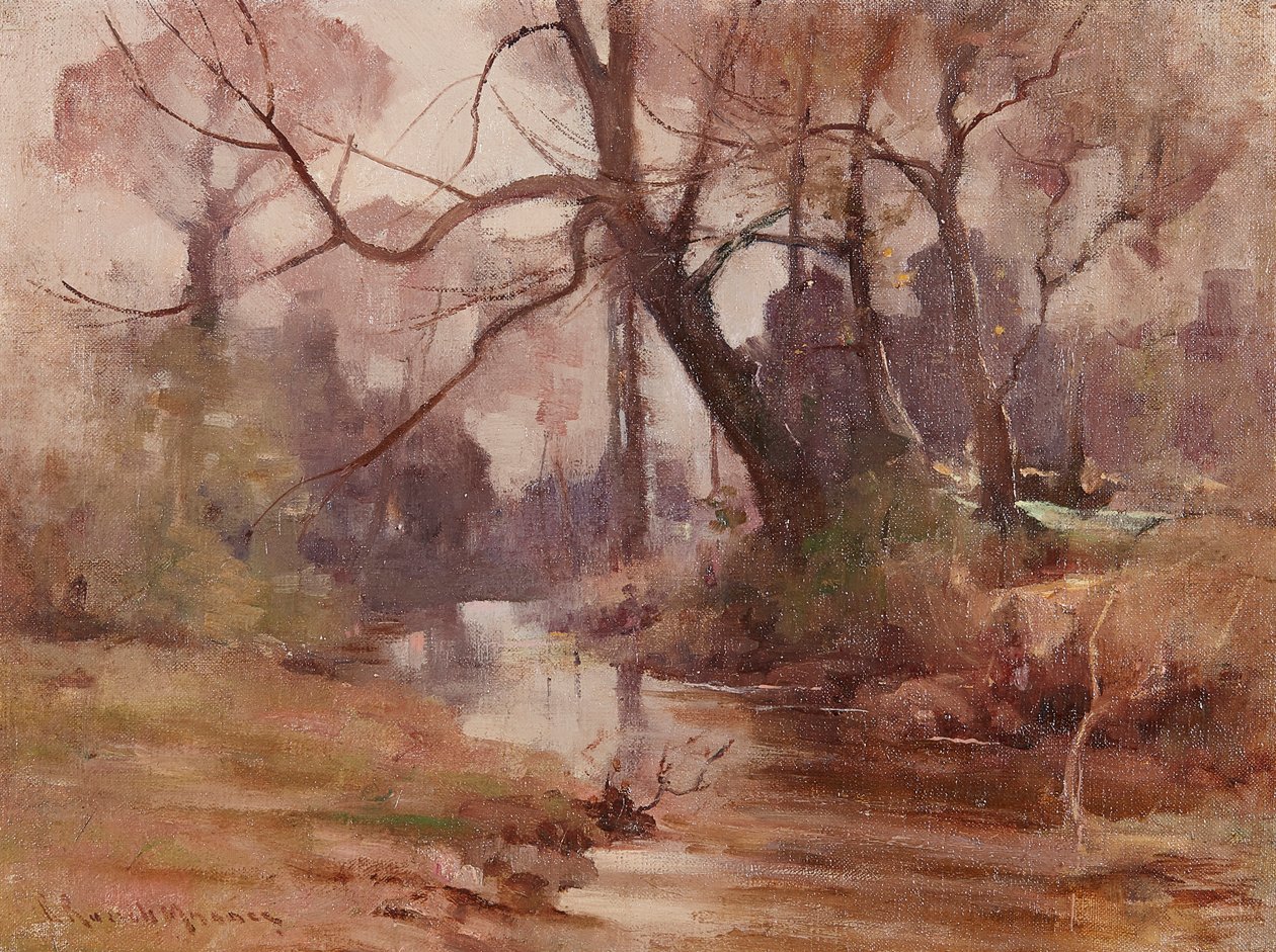 Tichá mýtina u řeky (olej na plátně) od Robert Russell MacNee