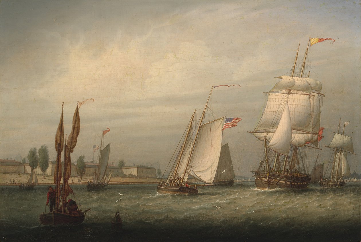 Bostonský přístav od Robert Salmon