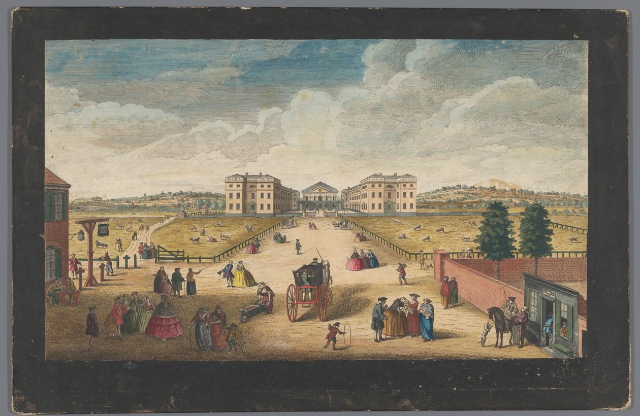 Pohled na Foundling Hospital v Londýně Pohled na Foundling Hospital (název na objektu) Londýn (název série) od Robert Sayer