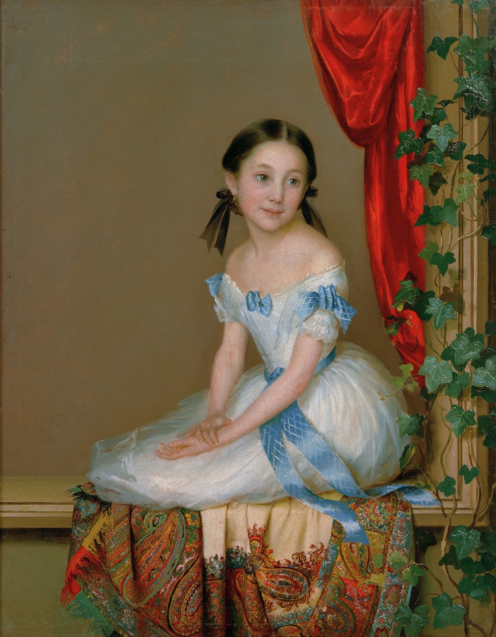 Dívka s kašmírovým šátkem Portrét princezny Abamelek-Lazareva, po roce 1839 od Robert Schwede