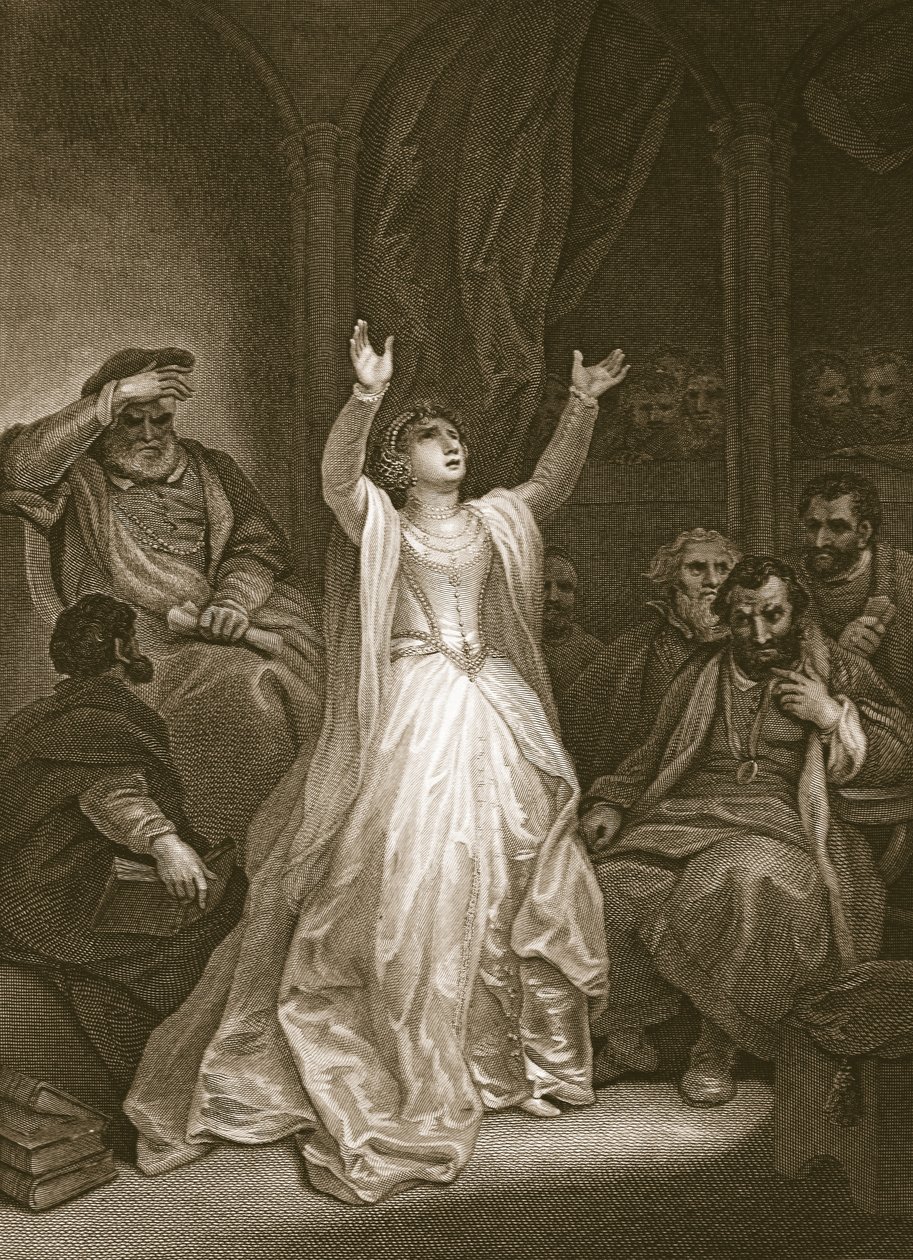 Odsouzení Anny Boleyn, vyryto Georgem Noblem, ilustrace z Davida Humea 