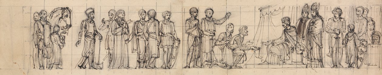 Studie rytířů, vzdávajících hold králi od Robert Smirke