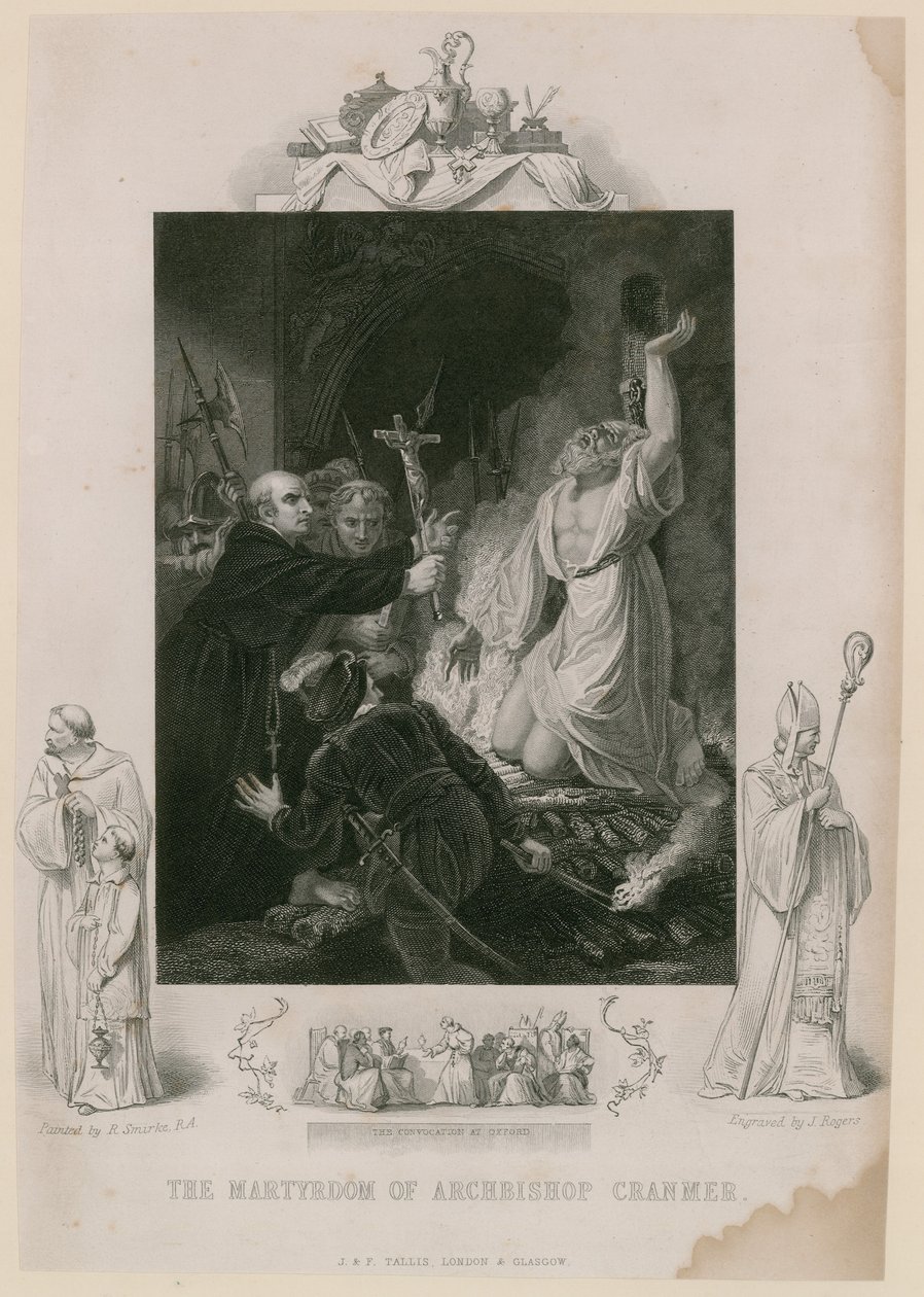 Umučení arcibiskupa Cranmera (rytina) od Robert Smirke