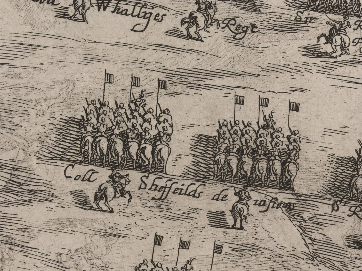 Popis armád koní a nohou Jeho Veličenstva a sira Thomase Fairefaxe; čtrnáctého června 1645 od Robert Streater or Streeter