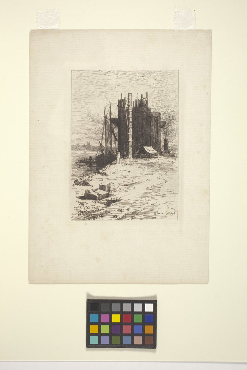 Uhelné kapsy v New Bedford (inkoust) od Robert Swain Gifford