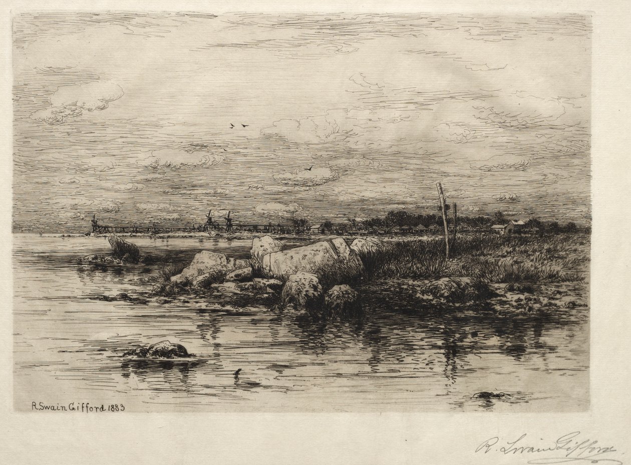 Ústí řeky Apponagansett, 1883. od Robert Swain Gifford