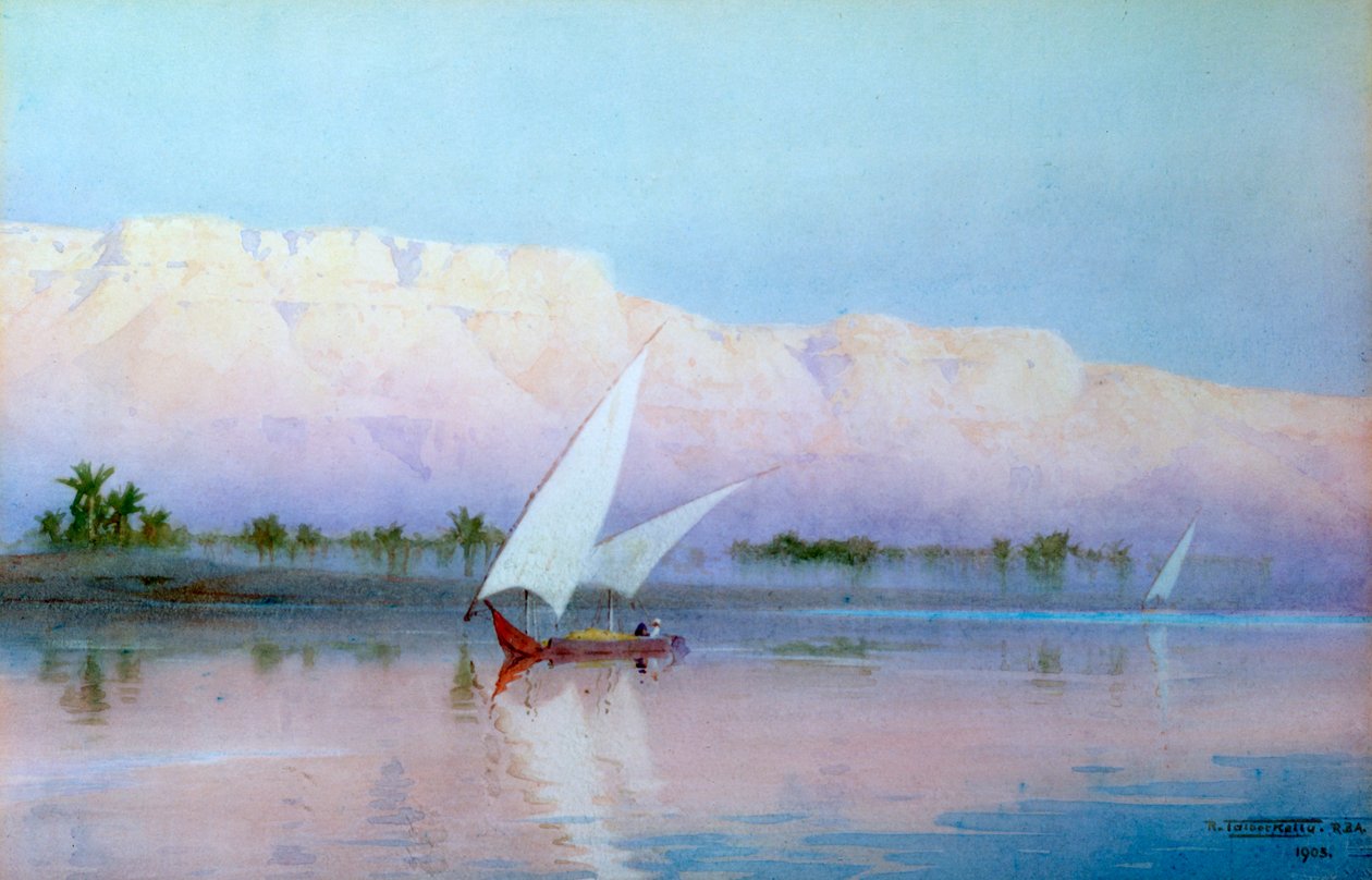 „Loď na Nilu“, 1903 od Robert Talbot Kelly