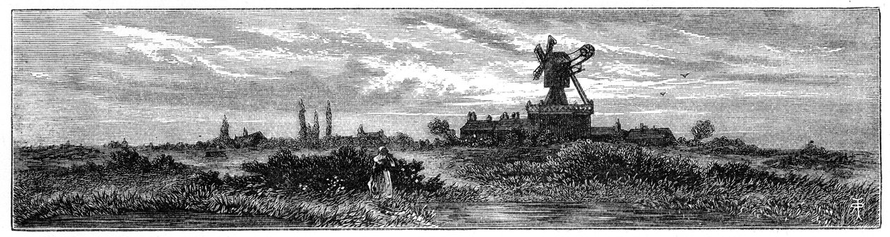 Větrný mlýn na Wimbledon Common, 1880 od Robert Taylor Pritchett