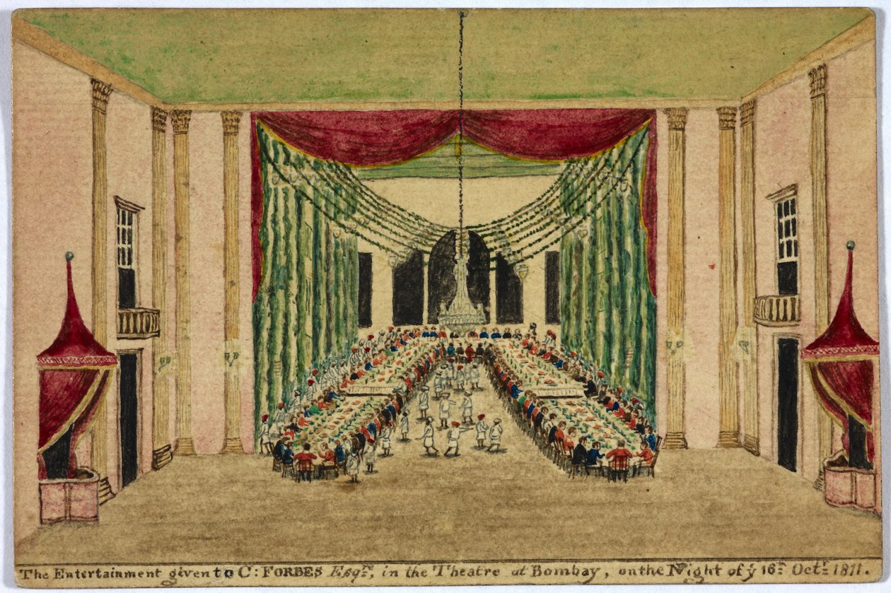 Zábava poskytnutá panovníkovi C. Forbesovi v divadle v Bombaji v noci 16. října 1811. od Robert Temple