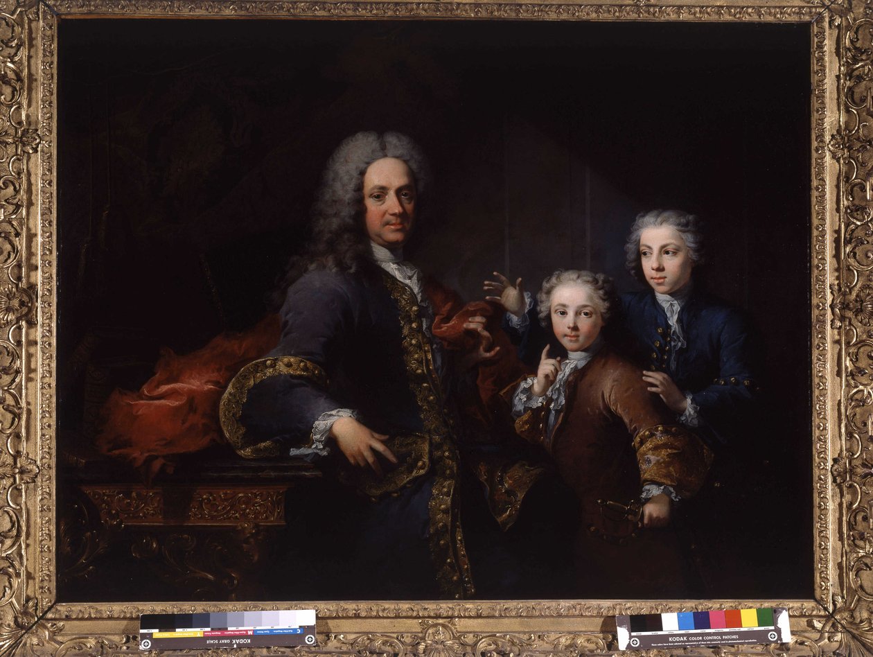 Monsieur de Saint Cannat a jeho děti (olej na plátně) od Robert Tournieres