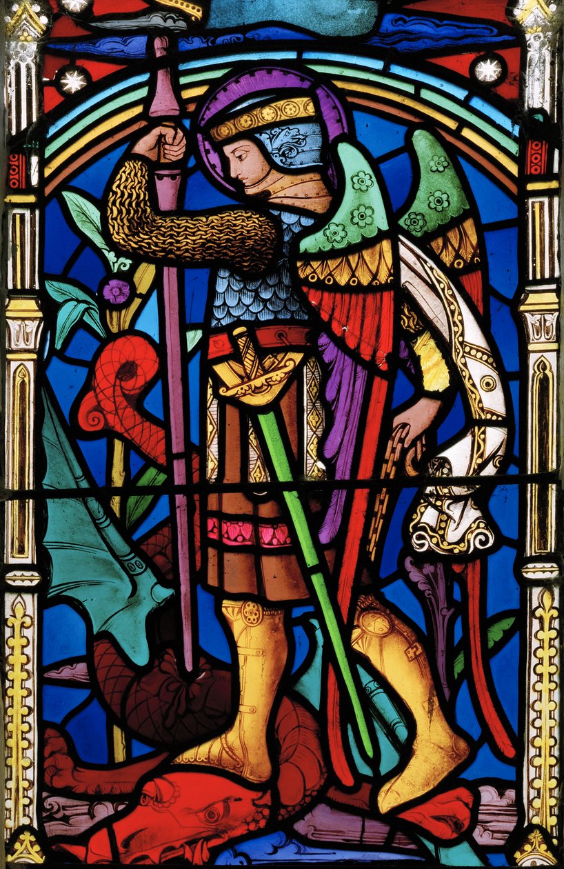 Poslední soud, detail, St Michael, 1863 (vitráže) od Robert Turnill Bayne