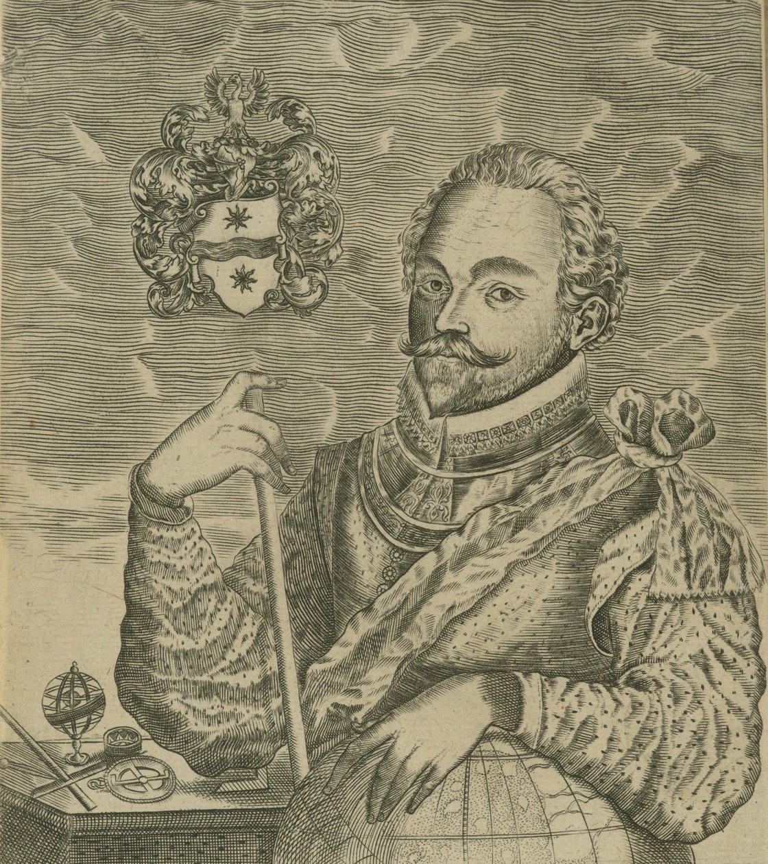 Portrét sira Francise Drakea, 1628. od Robert Vaughan