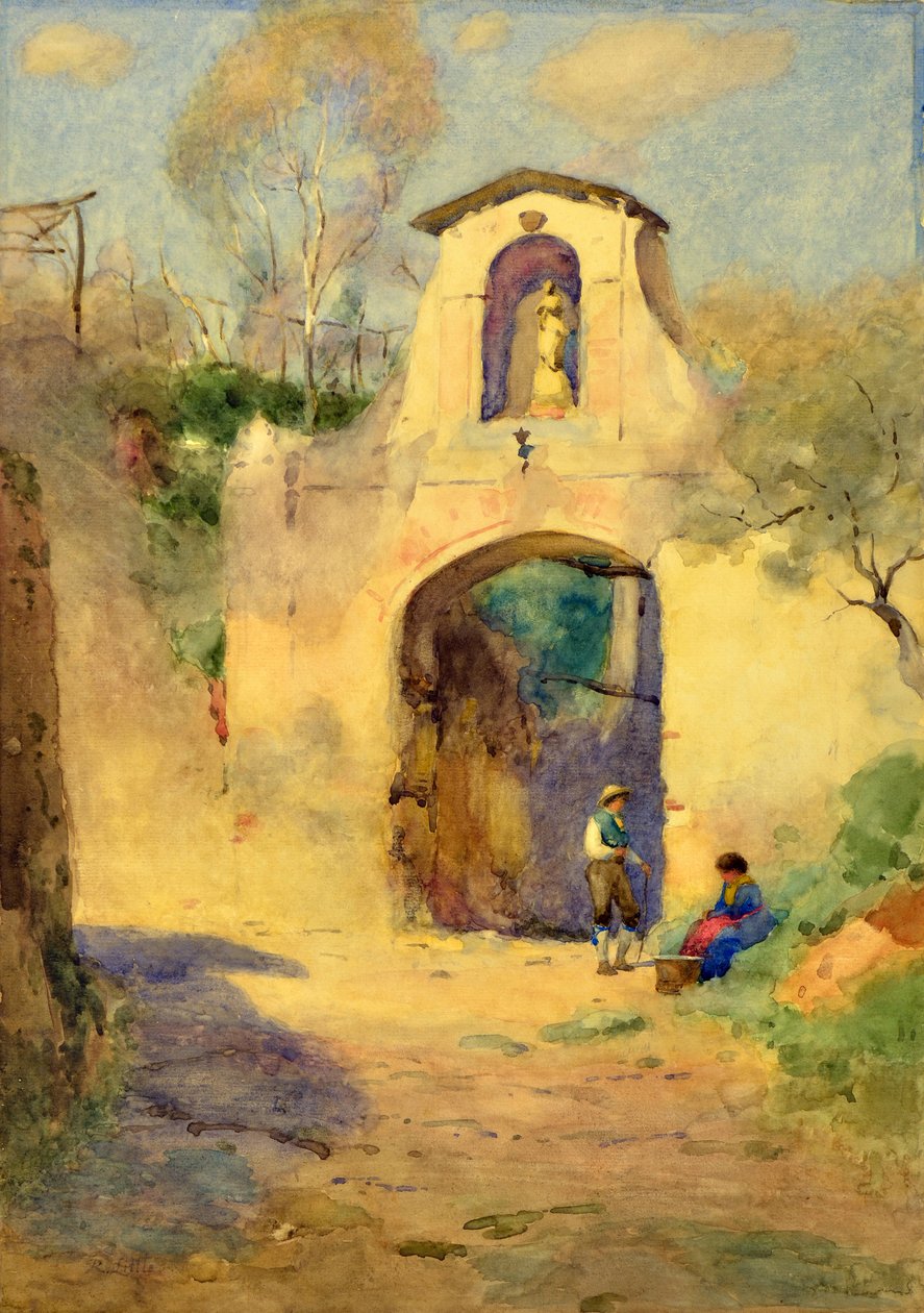 The Archway, Španělsko (akvarel) od Robert W. Little