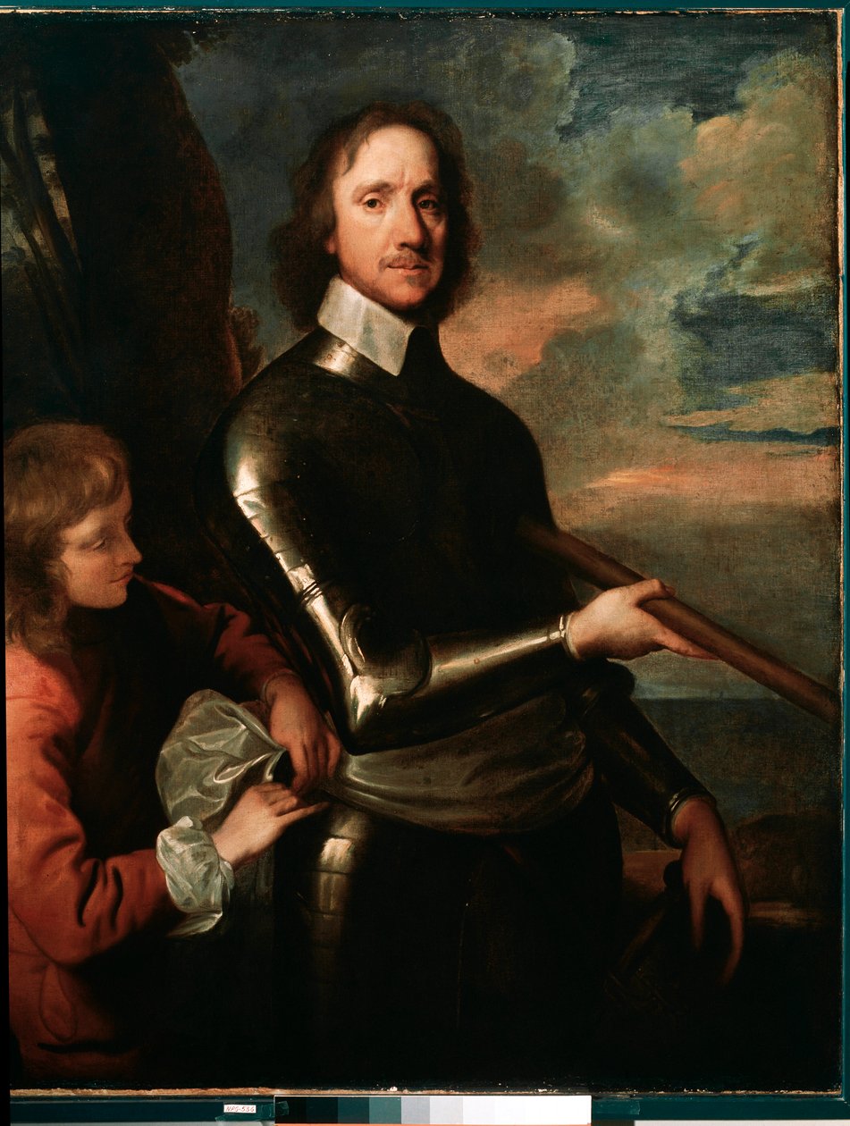 Portrét Olivera Cromwella (1649, olej na plátně) od Robert Walker