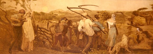 Harvest Moon, cca 1883 (ručně kolorovaný lept na papíře) od Robert Walker Macbeth