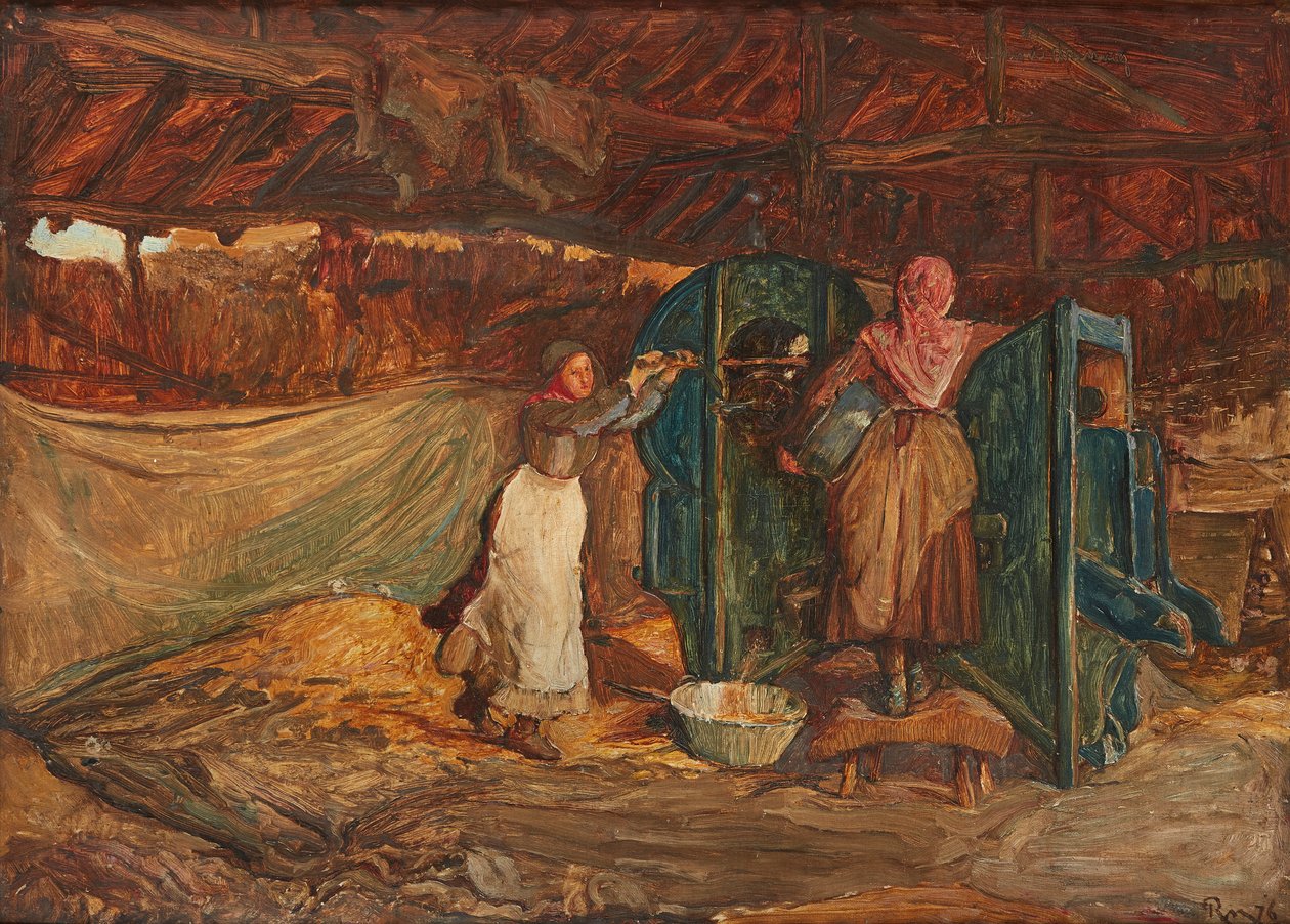 Frézování obilí (olej na plátně) od Robert Walker Macbeth