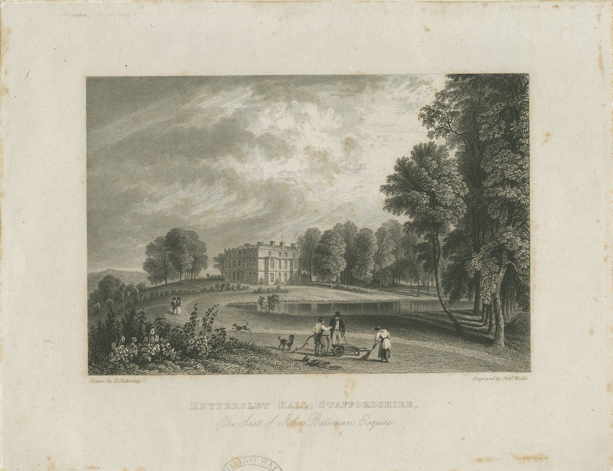 Biddulph – Knypersley Hall [nové]: ocelorytina a [19. století] od Robert Wallis