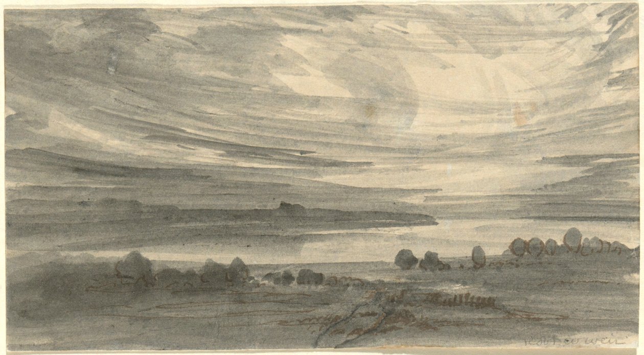 Krajina s jezerem od Robert Walter Weir