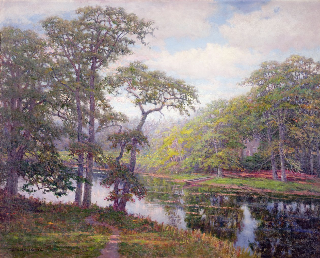 Peacedale, Rhode Island (olej na plátně) od Robert Ward van Boskerck