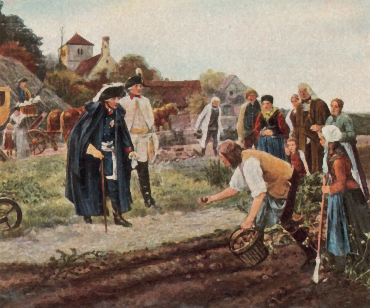 Rekonstrukce po sedmileté válce, "Král všude" (barevná litografie) od Robert Warthmuller Muller