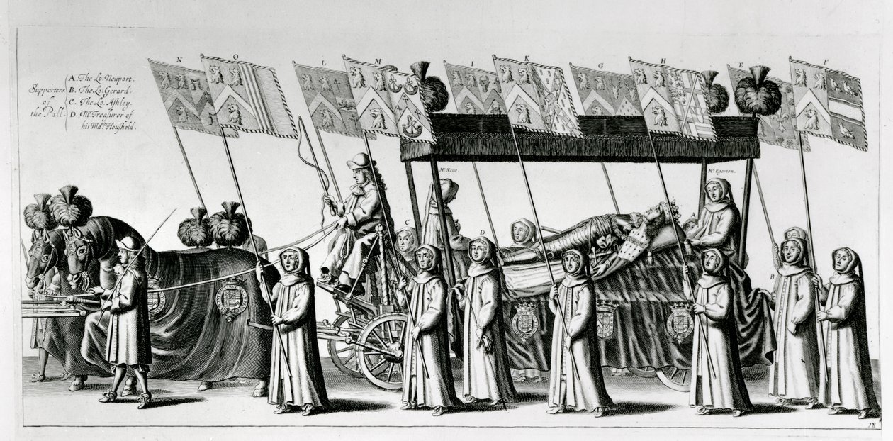 Státní pohřeb George Moncka, prvního vévody z Albemarle, 1671 od Robert White