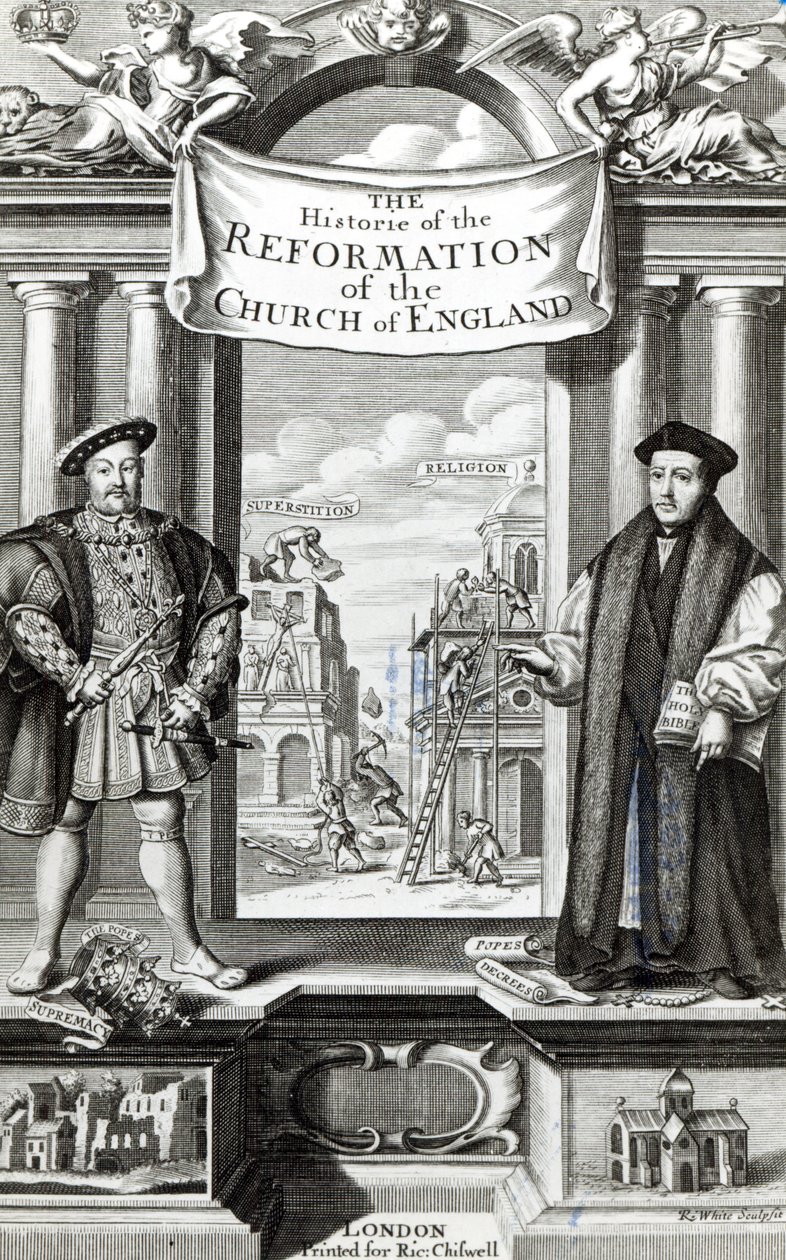 Titulní strana „Dějiny reformace anglikánské církve“ od Robert White