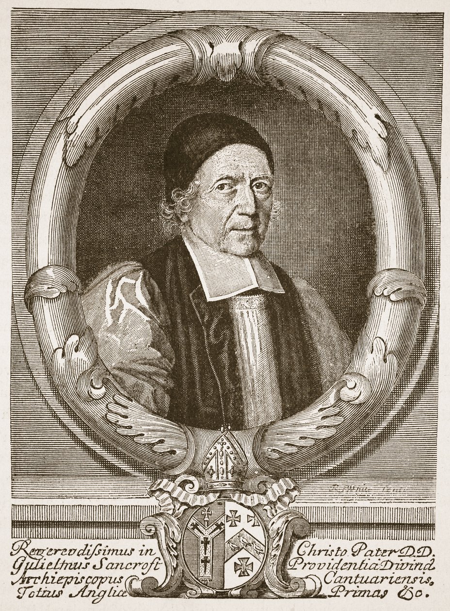 William Sancroft, arcibiskup z Canterbury, ilustrace z 