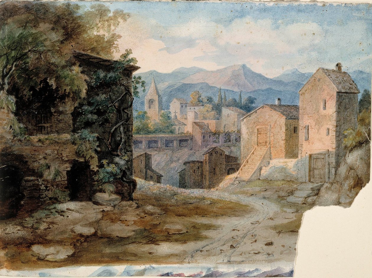 Italské horské městečko od Robert Wilhelm Ekman