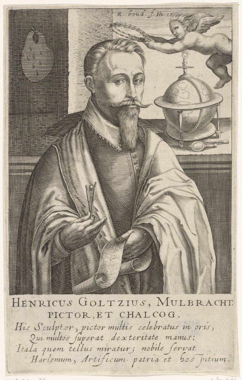 Portrét Hendrika Goltziuse, kolem roku 1610 (rytina) od Robert Willemsz de Baudous