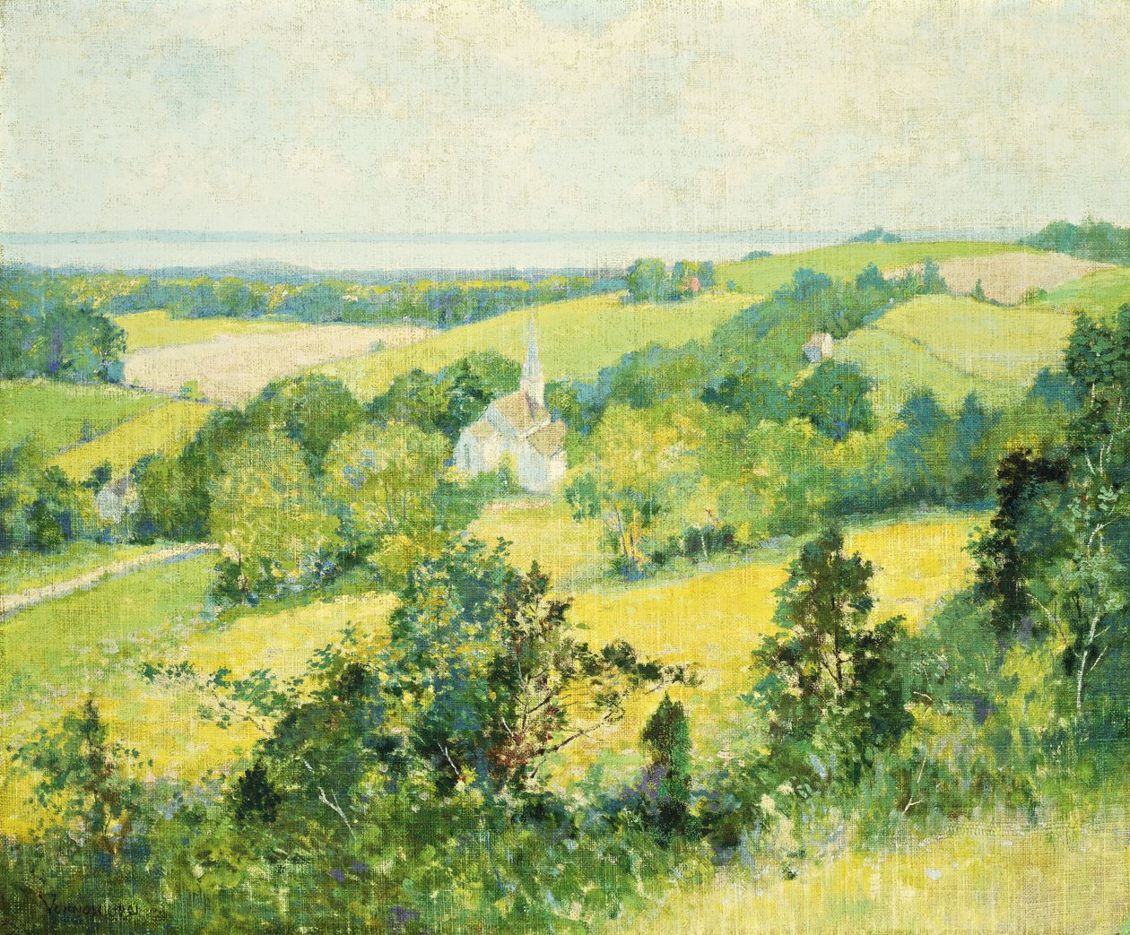 New England Hills od Robert William Vonnoh
