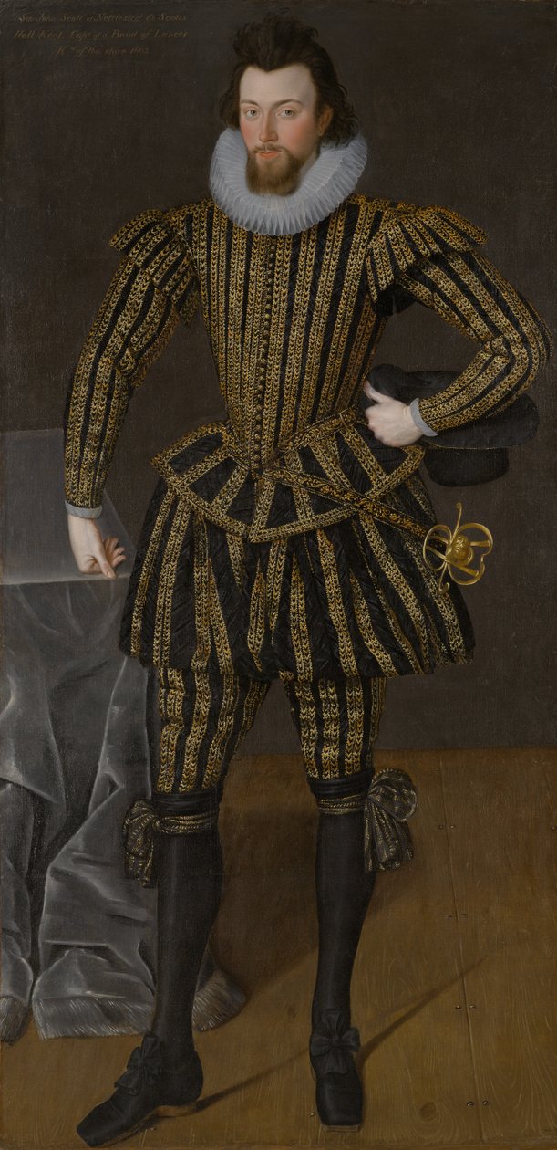 Portrét muže, pravděpodobně Sir John Scott (1564-1616), cca 1600-1605 (olej na plátně) od Robert the Elder Peake